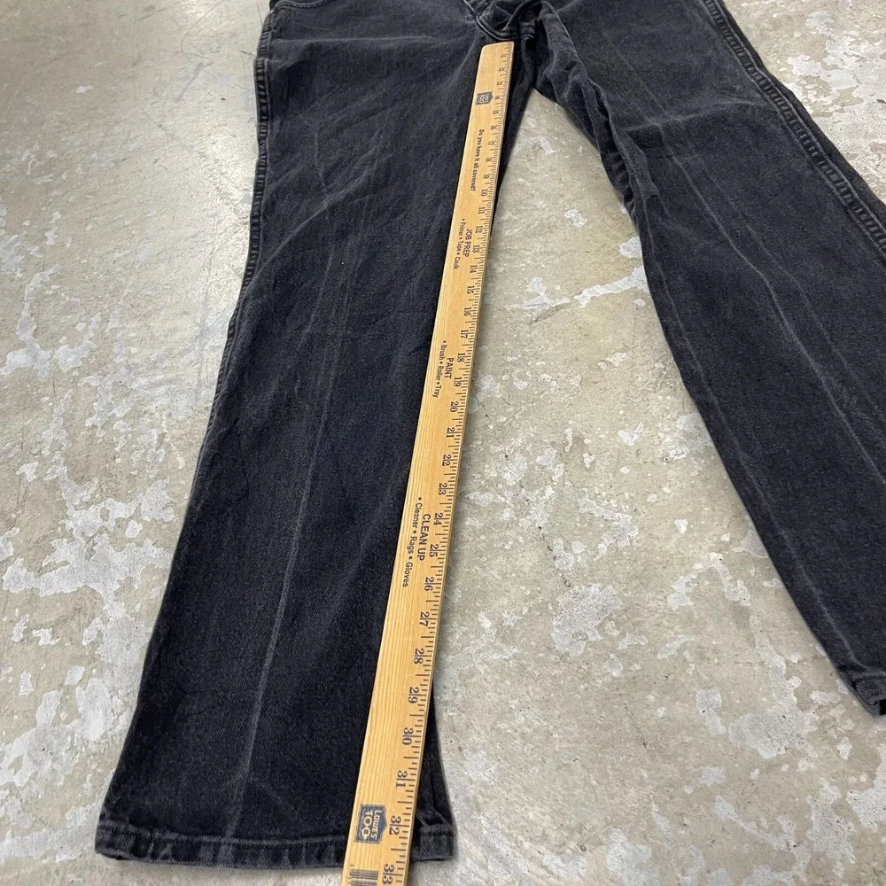 Vintage Wrangler Jeans 36x34 Black Pants 933 Silver Cowboy Western Fits 35x32‎